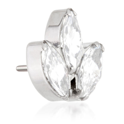 Ti Threadless Jewelled Marquise Lotus Attachment