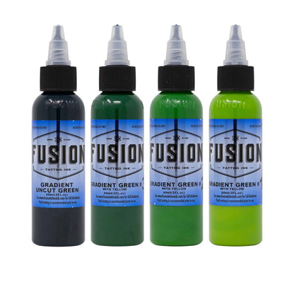 Fusion Ink Gradient Green With Yellow (4 Pack) - 1oz
