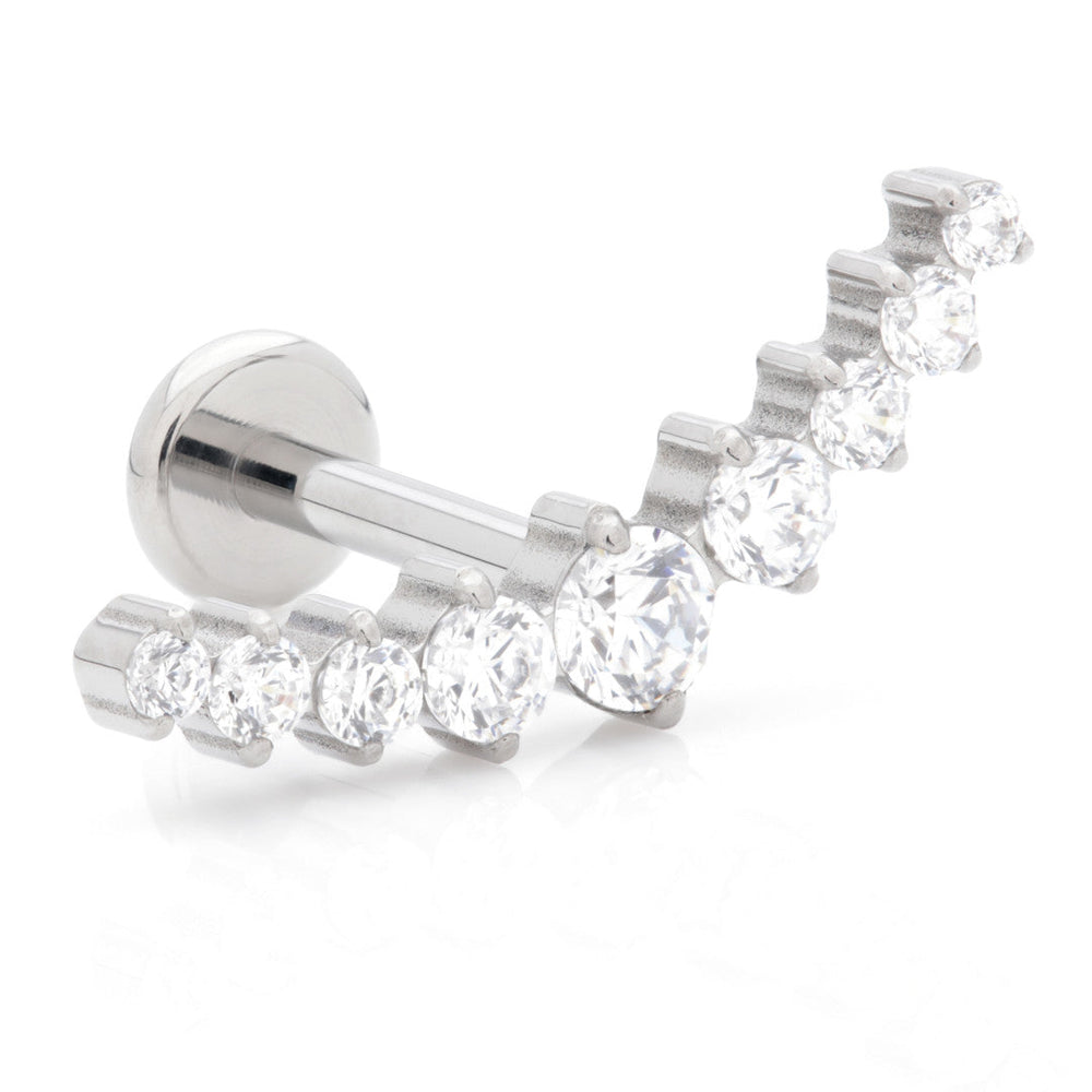 Ti Internal Labret with Jewelled Prong Crescent Attachment-1.2-8