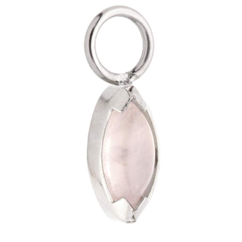 Ti Mini Marquise Rose Quartz Charm