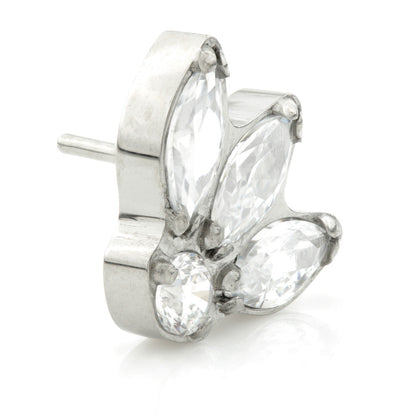 Ti Threadless Fleur De Lis Gem Attachment