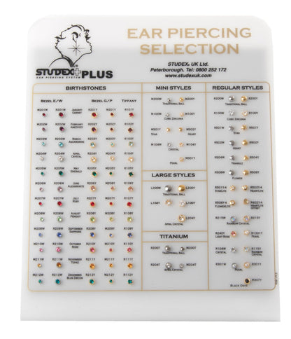 Studex Ear Piercing Selection Display - 112 Styles