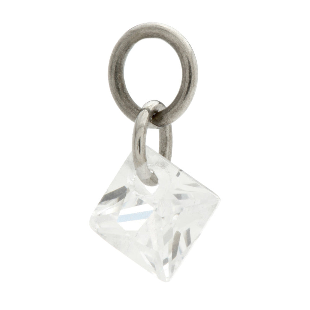 Ti Princess Cut Gem Charm Attachment