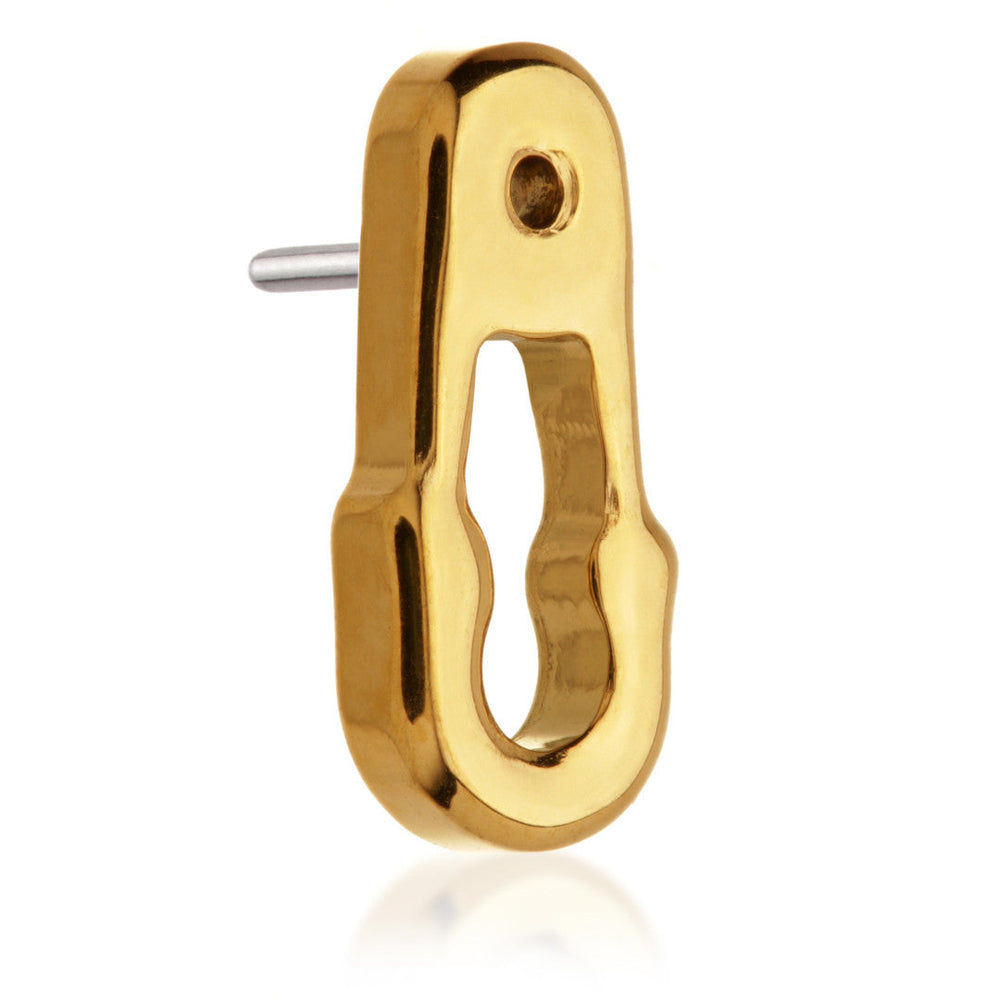 Zircon Gold Ti Threadless Safety Pin Attachment