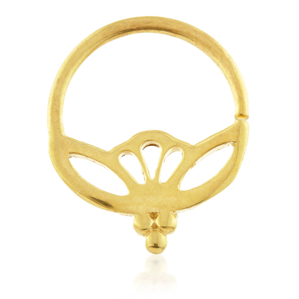 Art Deco Gem Flower Silver Open Ring