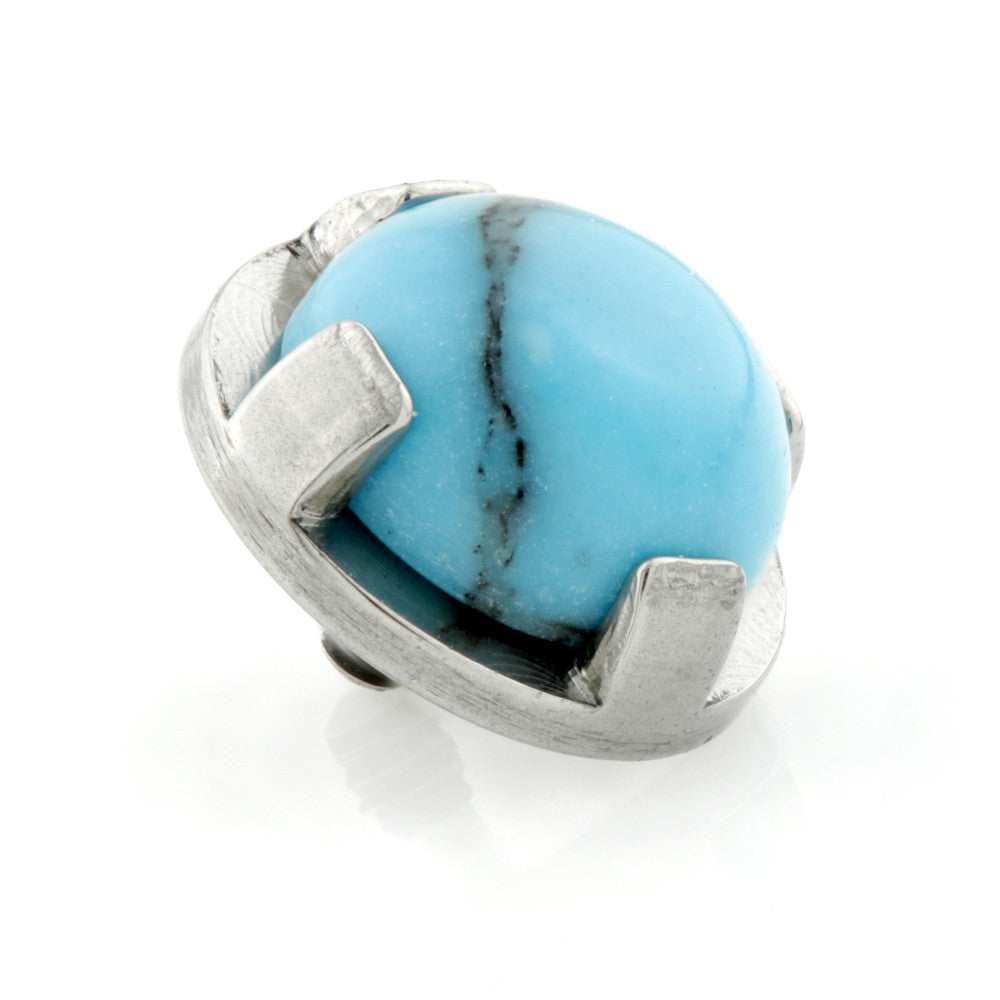 Titanium Internal Turquoise Prong Set Attachment