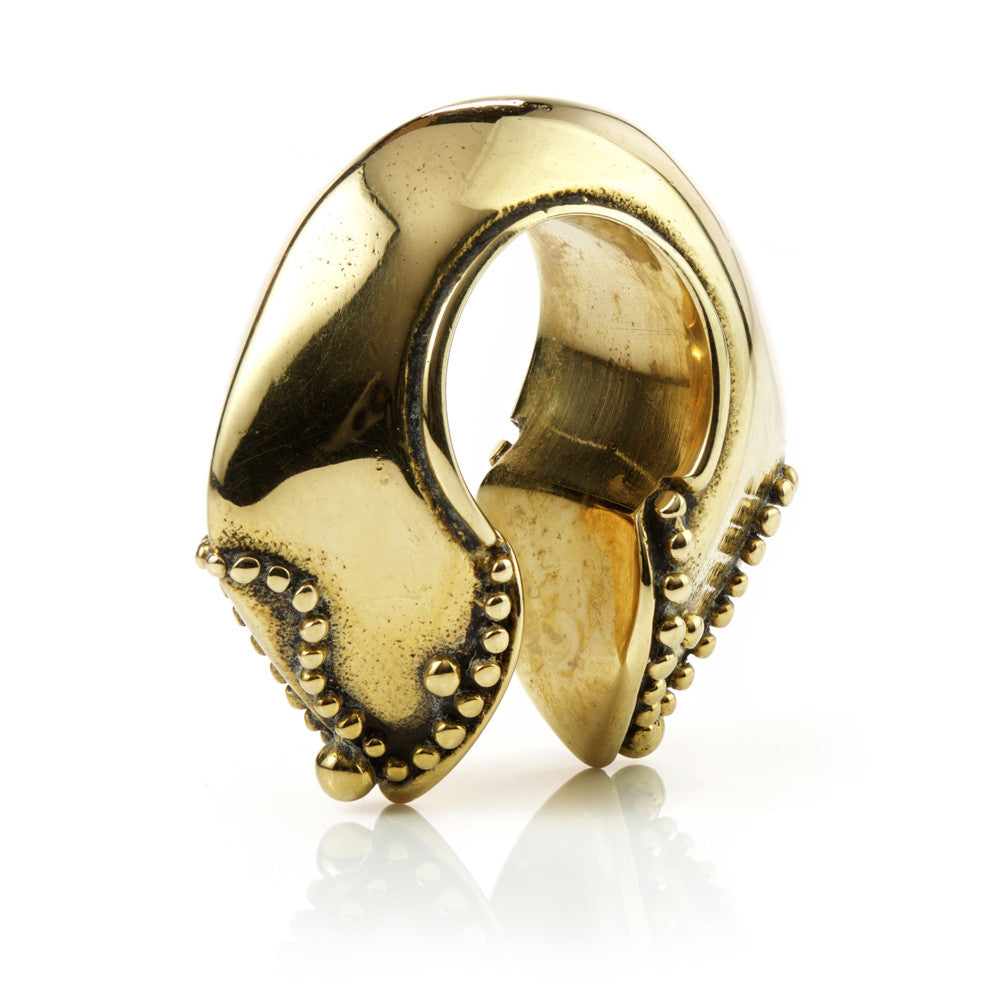 1x Hanging Brass Dumbbell Ear Weight - 23.5gms