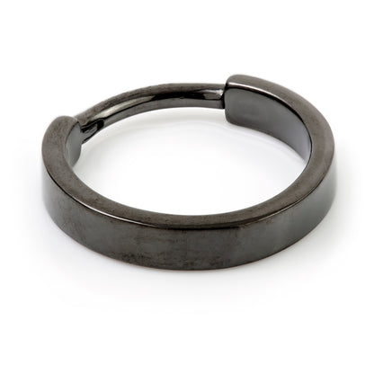 Gun Metal Steel Hinged Flat Conch Ring - BXCONCH1