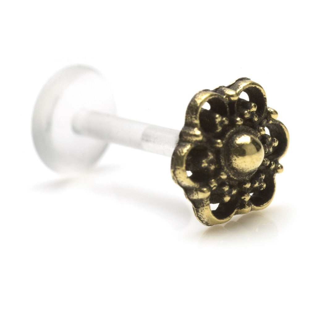 1x Brass & Plastic Labret - BRASLAB10