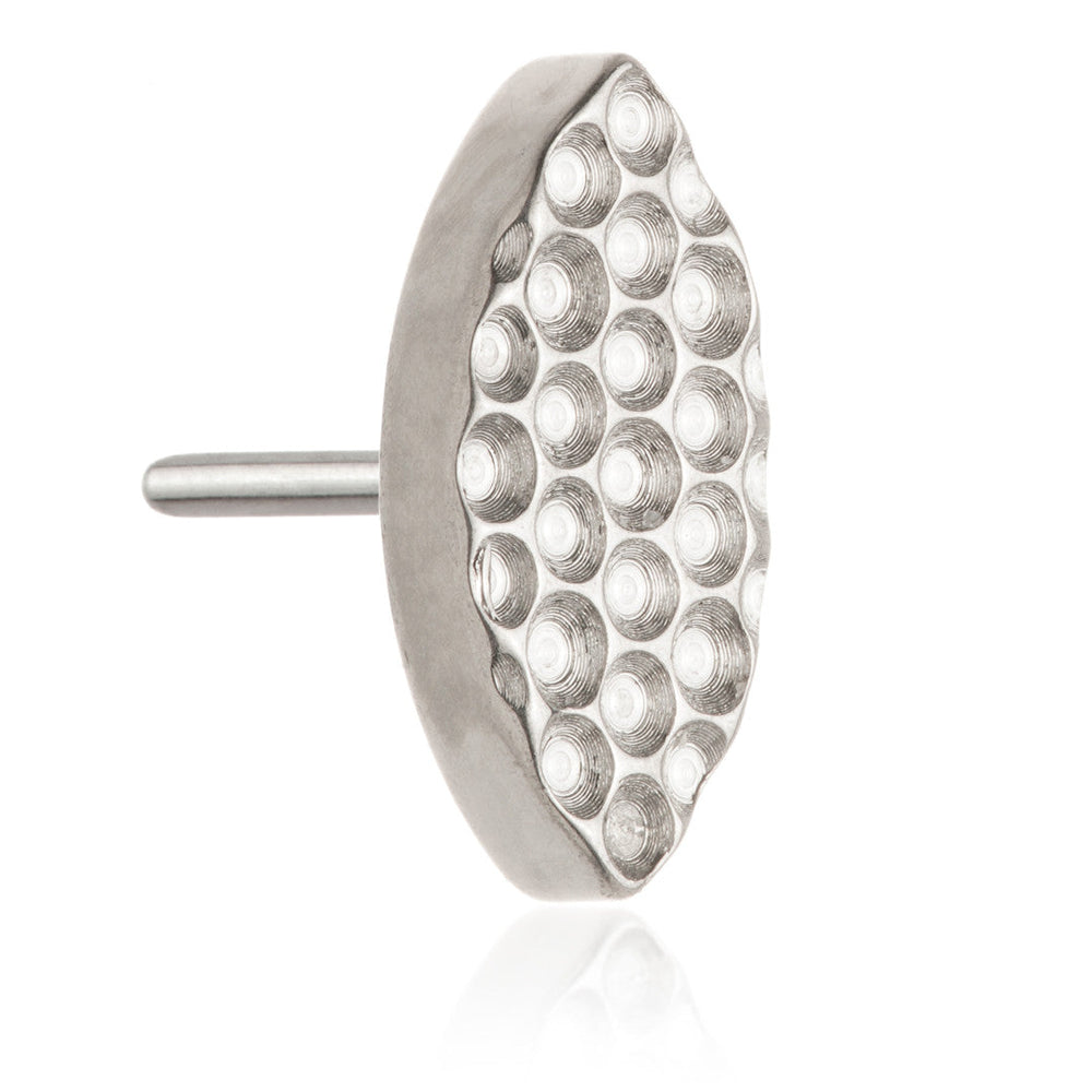 Ti Threadless Hammered Marquise Attachment