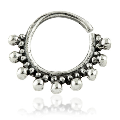 1x Ball & Dot Silver Open Ring