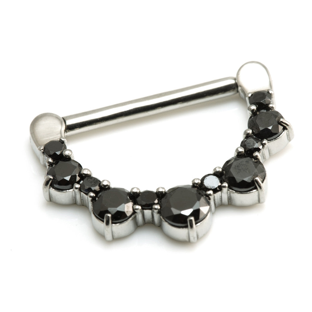 Round Gem Steel Nipple Clicker