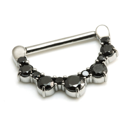 Round Gem Steel Nipple Clicker