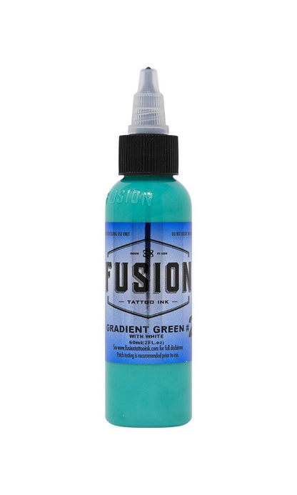 Fusion Ink Gradient Green With White #2 - 1oz