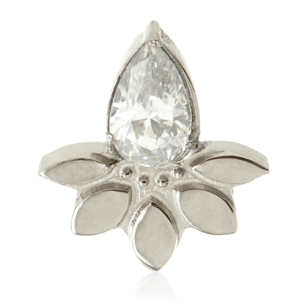 Ti Internal Jewelled Pear with Marquise Crescent Attachment