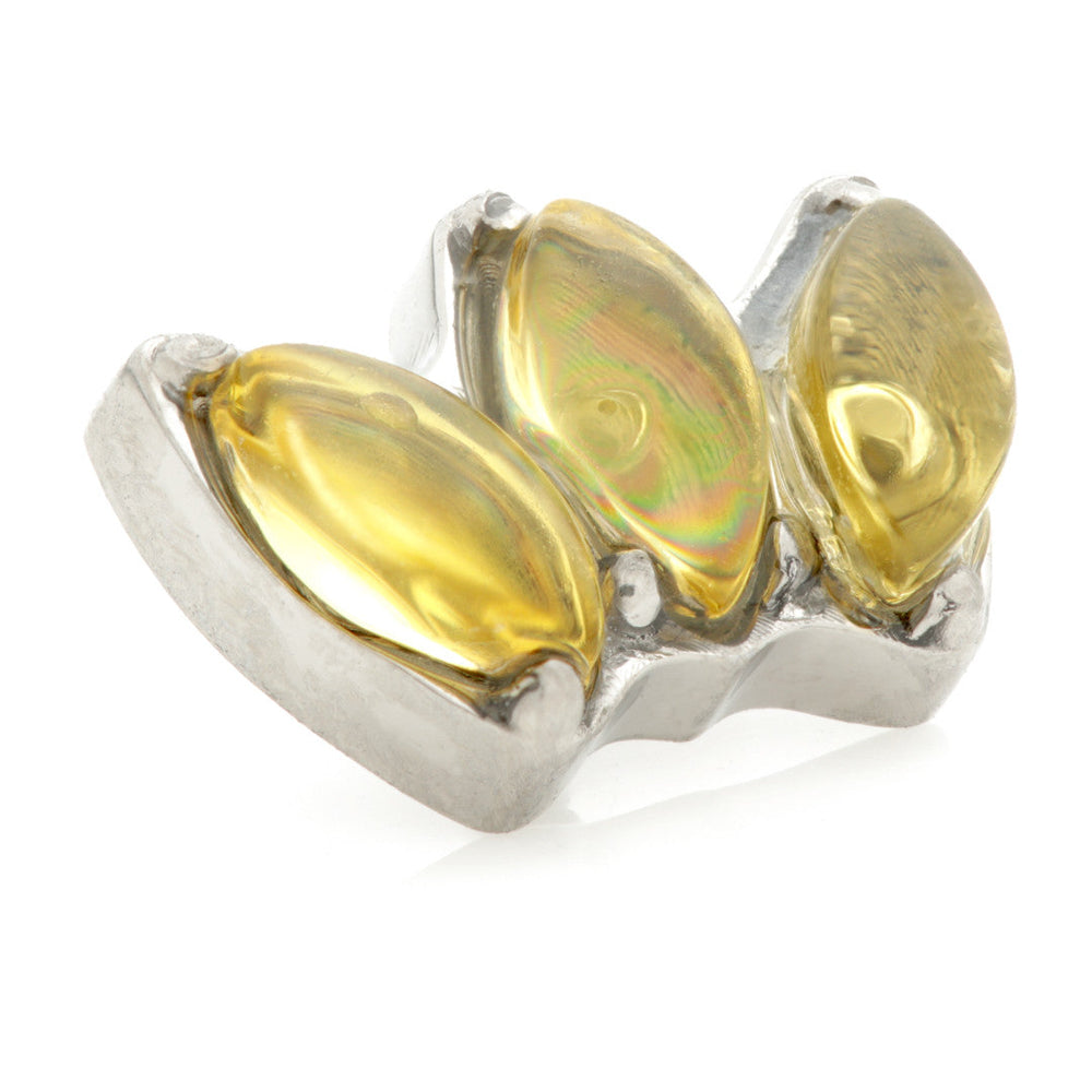 Ti Internal Triple Marquise Attachment with Citrine Stone