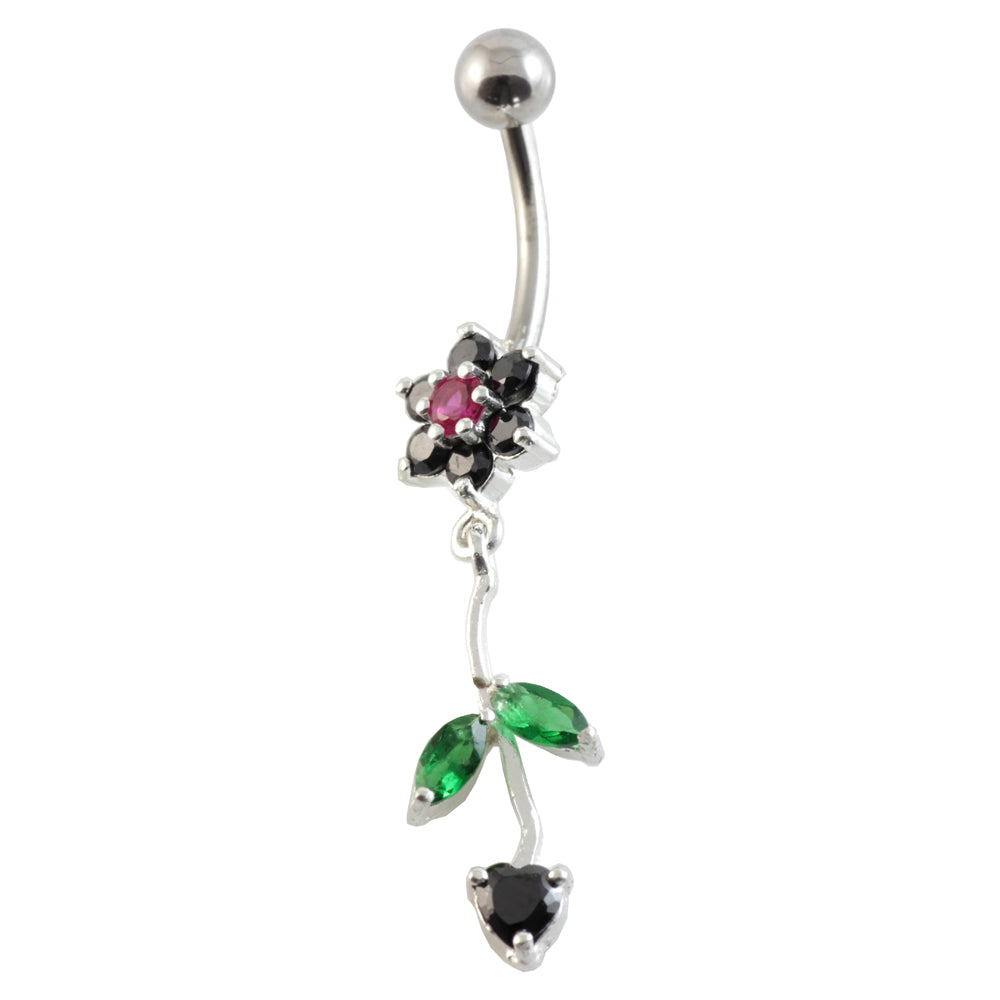 Flowers Navel Curved Bar