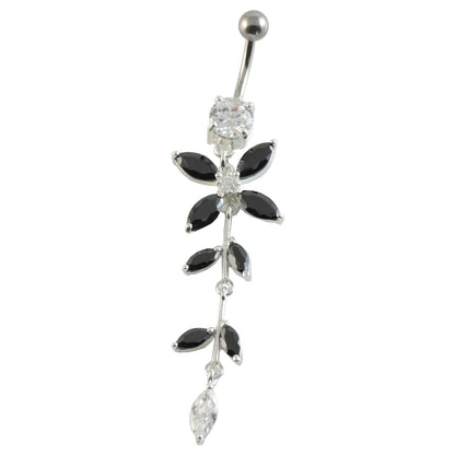 Jewelled Flowers Navel Curved Bar