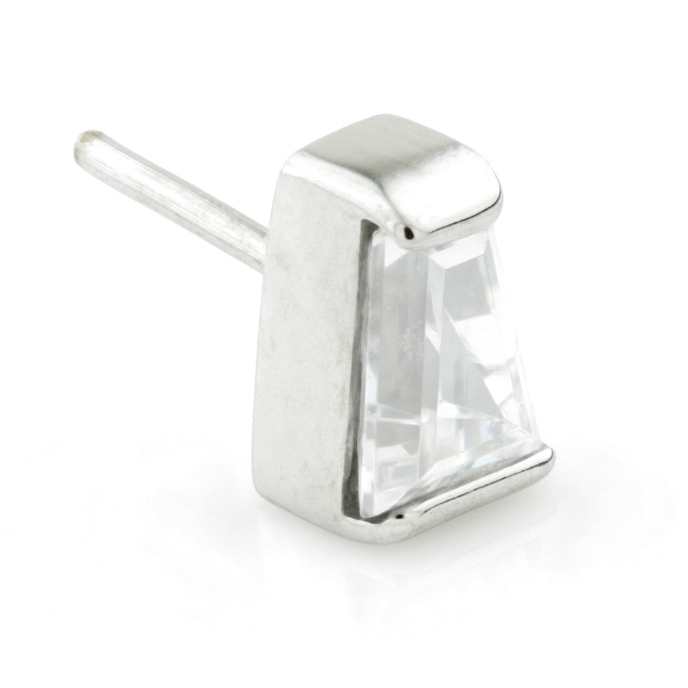 Cobalt Chrome Tapered Baguette Threadless Gem Attachment
