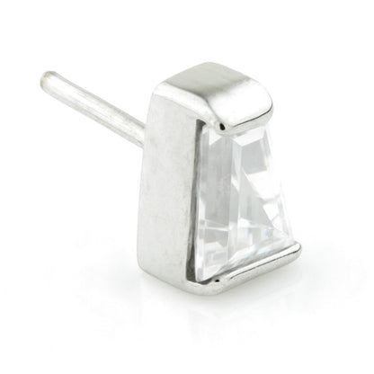 Cobalt Chrome Tapered Baguette Threadless Gem Attachment