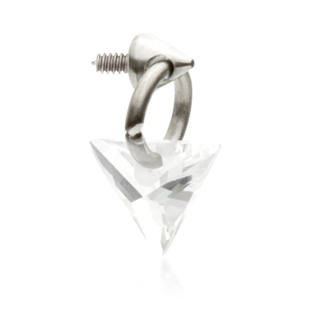 Ti Internal Attachment with Trillion Cut Gem Charm