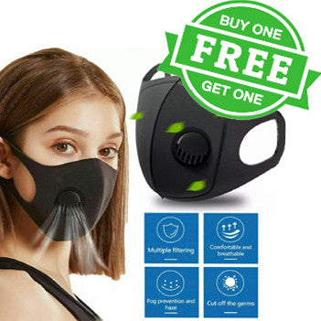 Black Filter Face Covering / Mask - Washable (Individual)