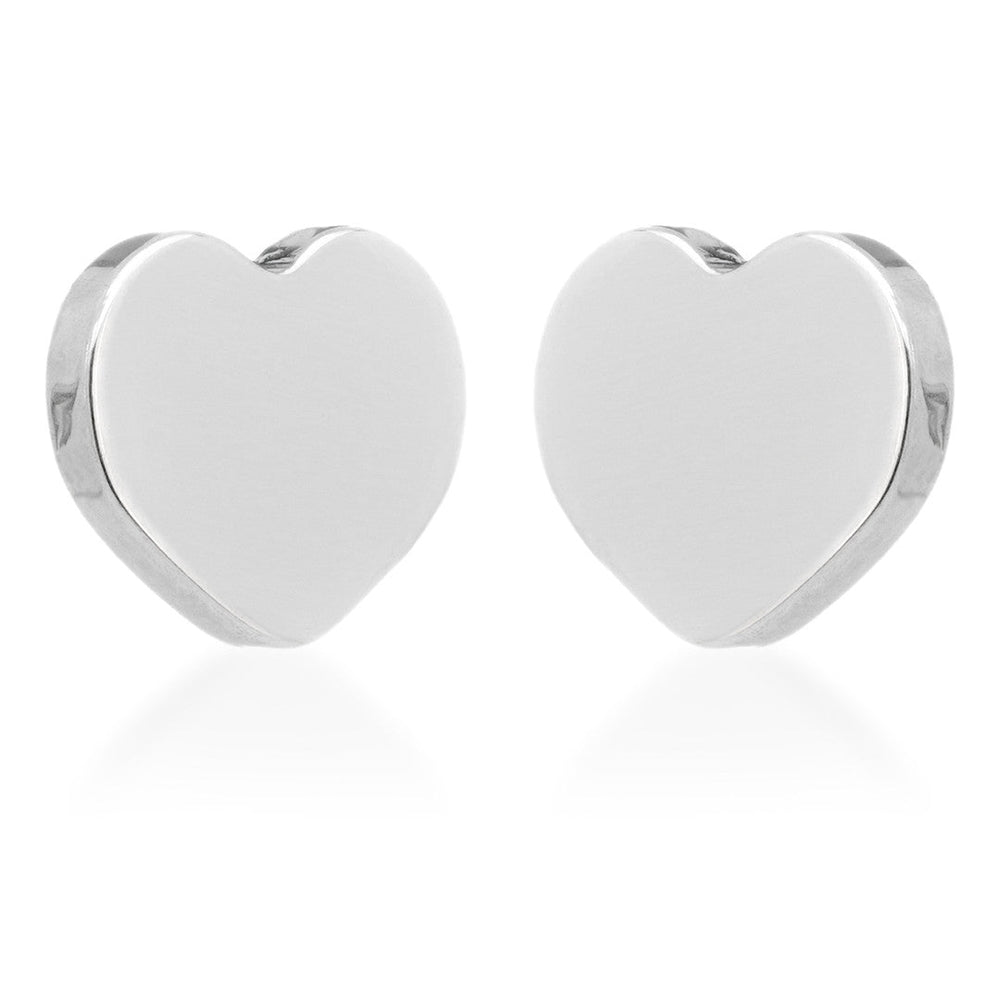 Titanium Heart Stud Earrings (Pair)