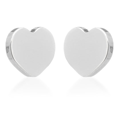 Titanium Heart Stud Earrings (Pair)