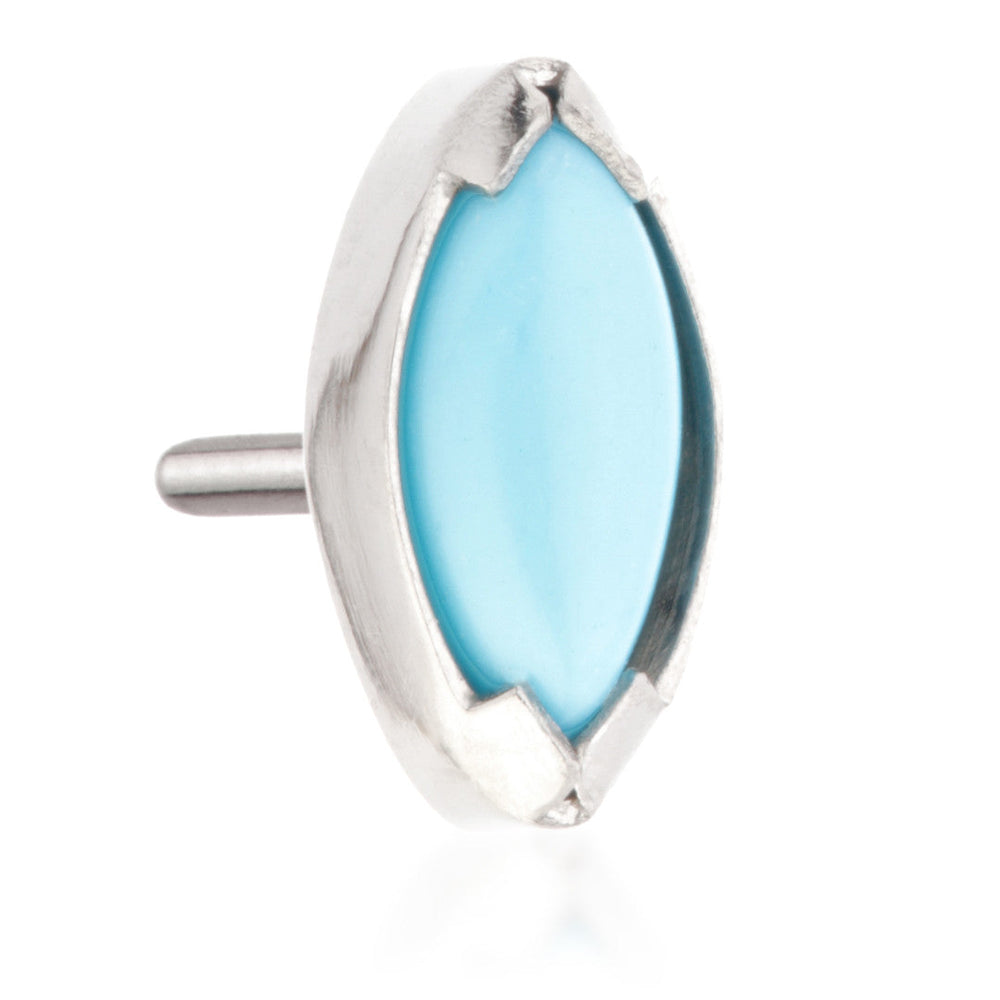 Ti Threadless Mini Turquoise Marquise Attachment