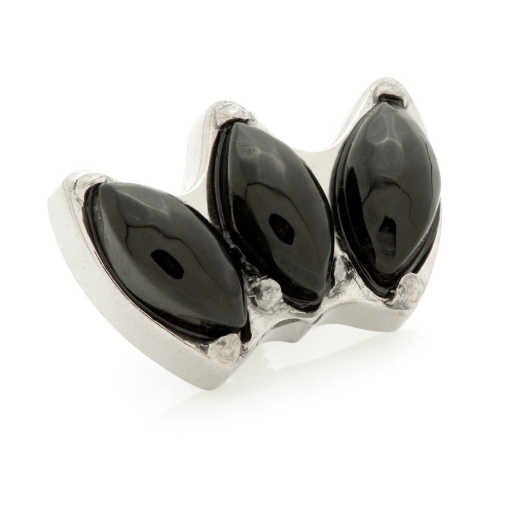 Ti Internal Triple Marquise Attachment with Black Onyx Stone