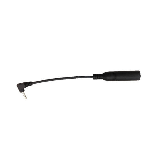 Cheyenne Cable Angled 3.5mm Jack Plug to 6.3mm Jack Socket, Black