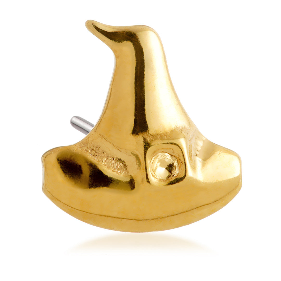 Zircon Gold Ti Threadless Witch Hat Attachment – Wholesale Body Jewellery