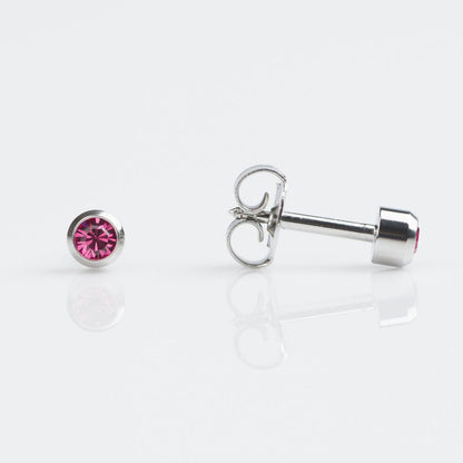 Studex Regular Stainless Rose (October) Bezel Studs - Pack of 12
