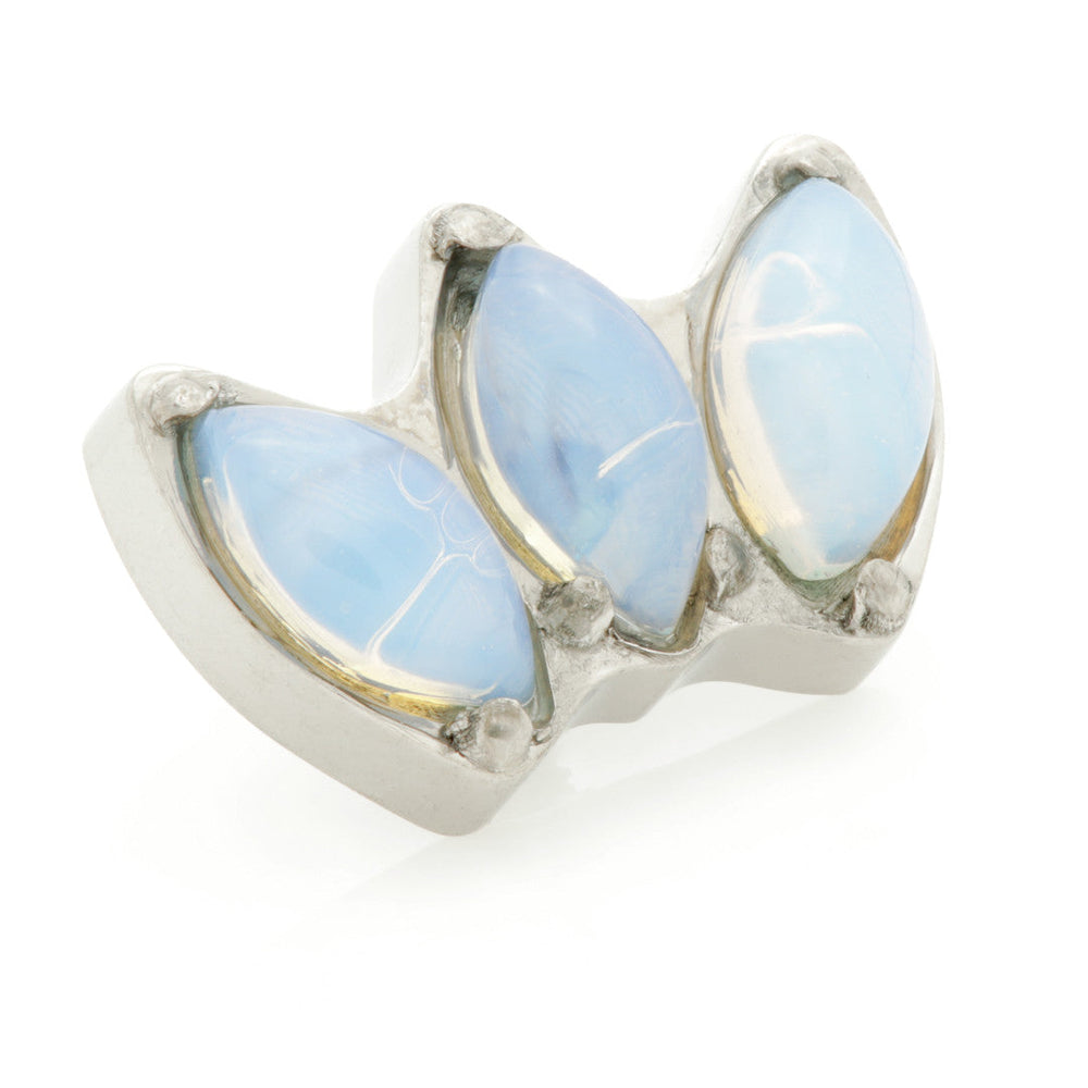 Ti Internal Triple Marquise Attachment with Opalite Stone