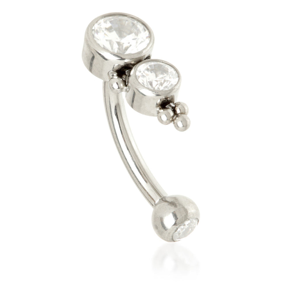 Ti Internal Double Gem Cluster Rook Bar