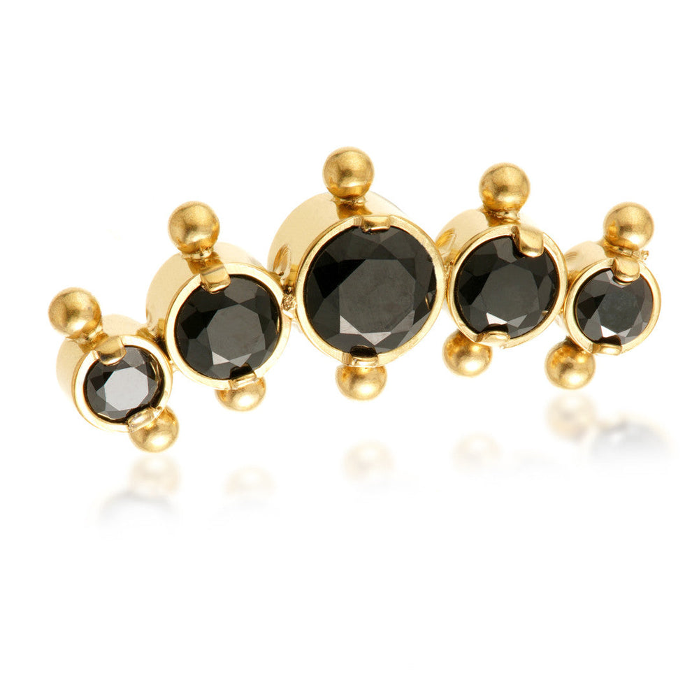 Zircon Gold Ti Internal Bead Bezel Cluster Attachment