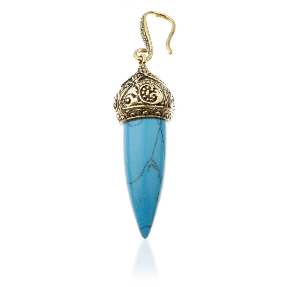 1x Turquoise Hook Ear Weight 2