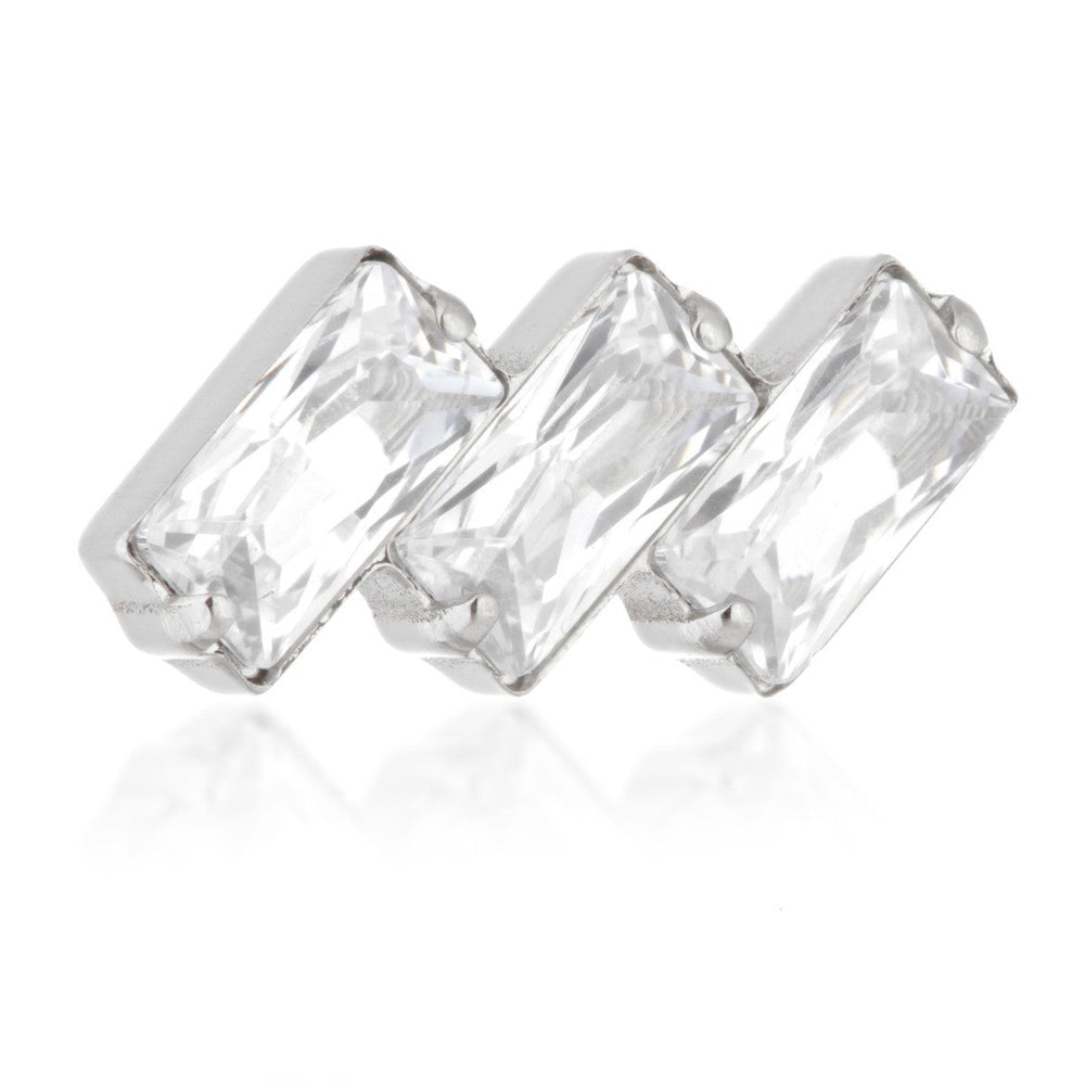 Ti Threadless Side Triple Jewelled Rectangle Attachment