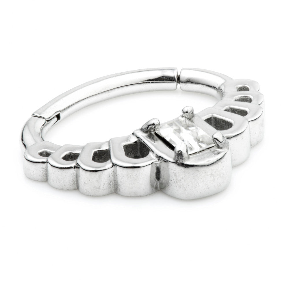 Steel Hinge Cluster Daith Ring