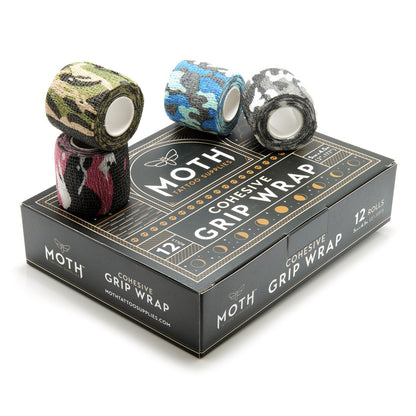 Moth Grip Wrap 2" - Box of 12 - Mixed Camo (3 of each)