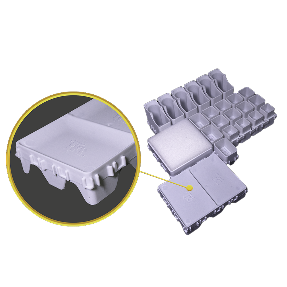 FRAKBUTTER Fraktal Modular Workspace Organiser - Two Cavity Butter/Cream Tray x 20