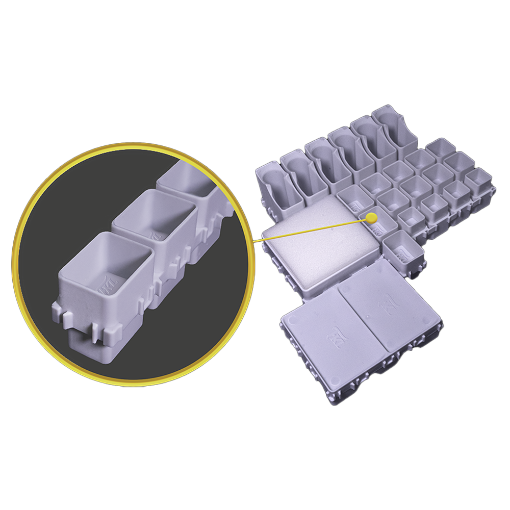 FRAKCAPS3 Fraktal Modular Workspace Organiser - Three Cavity Ink Caps x 30