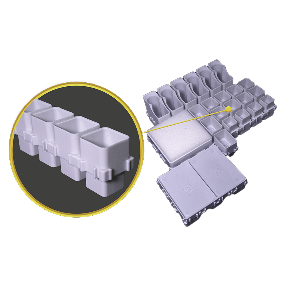 FRAKCAPS4 Fraktal Modular Workspace Organiser - Four Cavity Ink Caps x 50