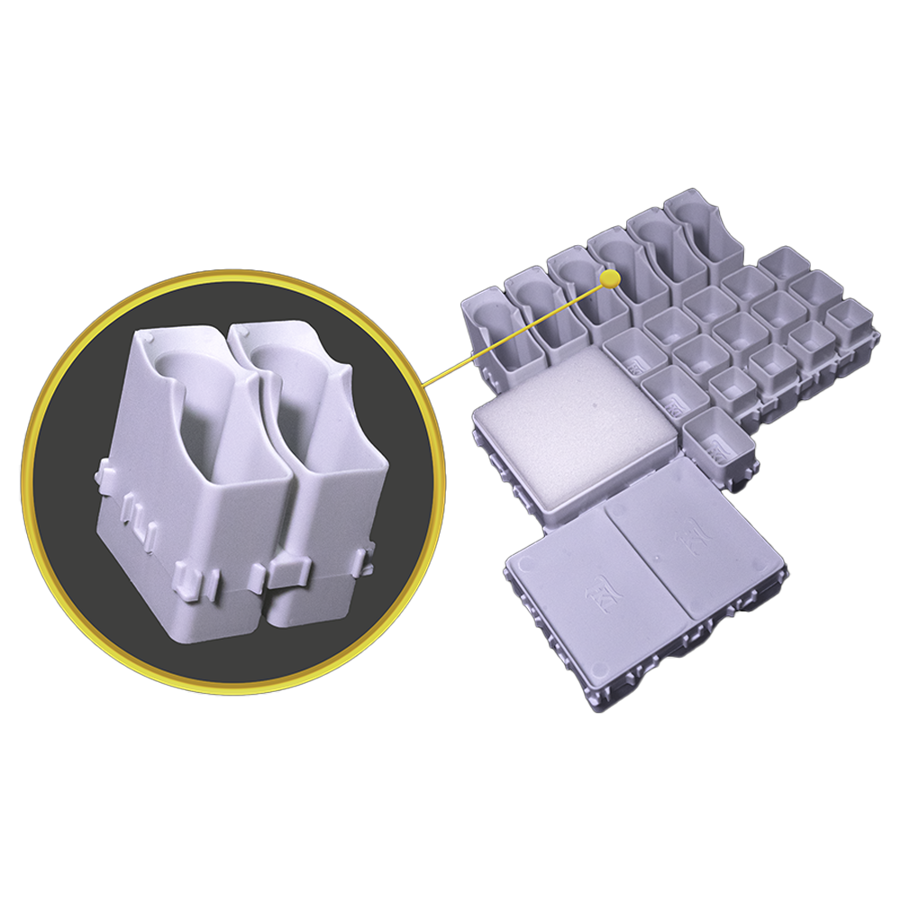 FRAKNEEDLE2 Fraktal Modular Workspace Organiser - Two Cavity Cartridge Holder x 20