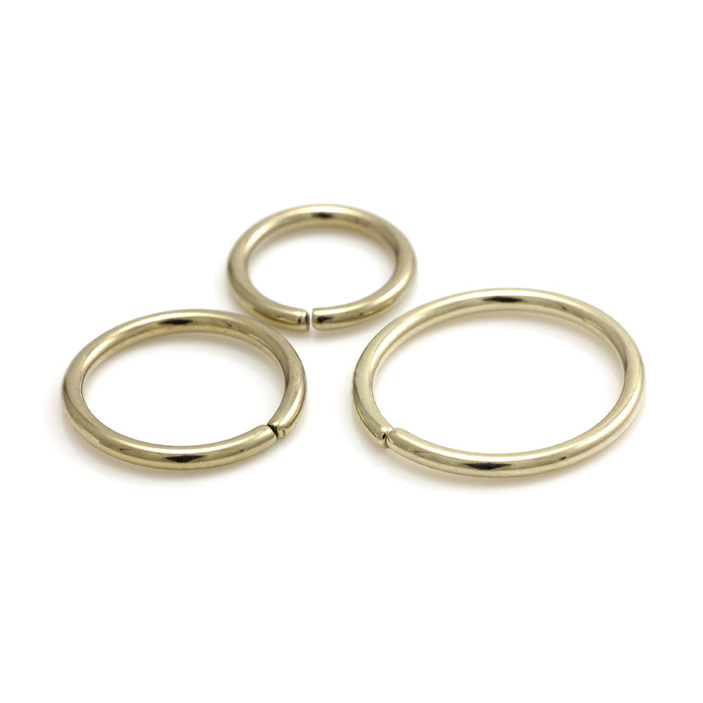 Zircon Gold Steel Seamless Ring
