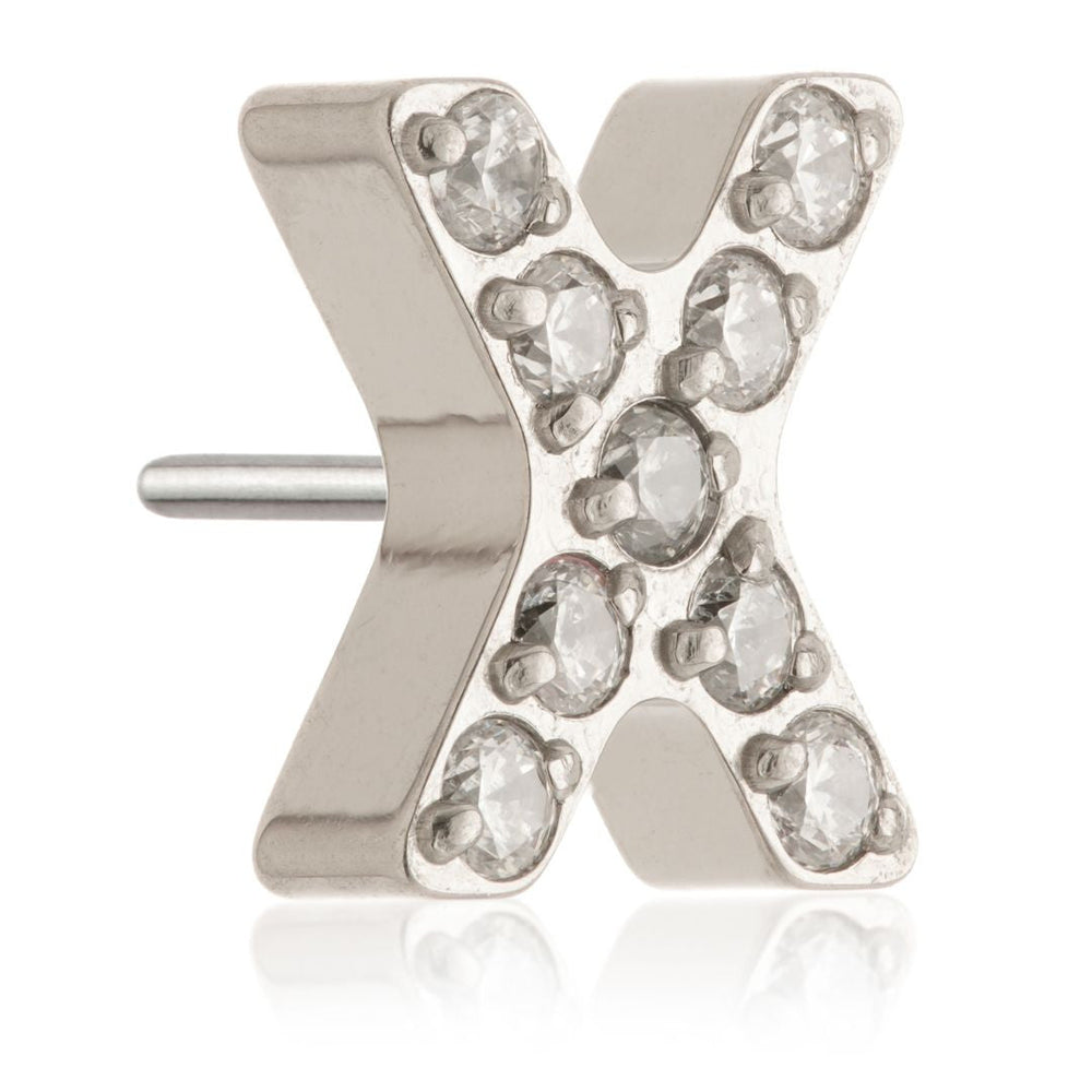 Ti Threadless Jewelled Cross Attachment