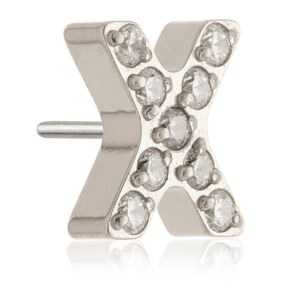 Ti Threadless Jewelled Cross Attachment