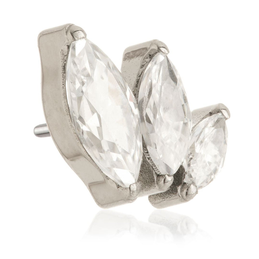Ti Threadless Graduated Jewel Marquise Attachment