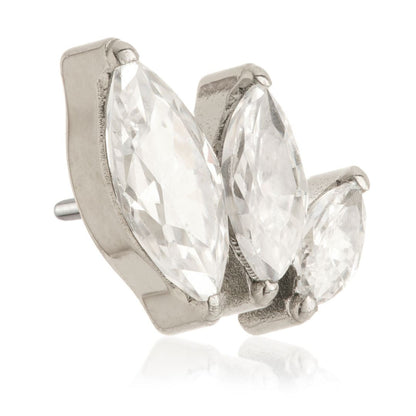 Ti Threadless Graduated Jewel Marquise Attachment