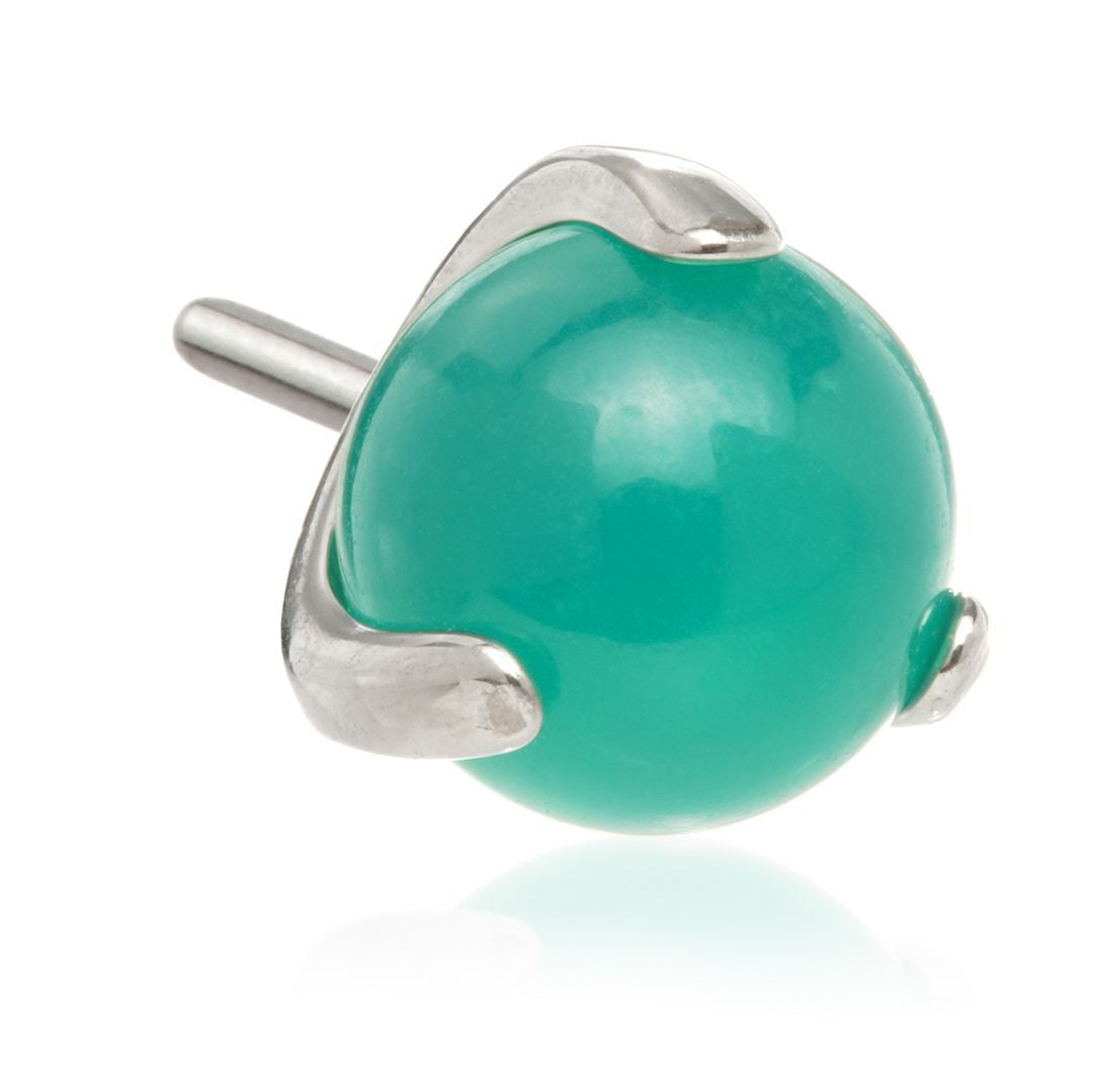 Titanium Threadless Semi Precious Stone Attachment